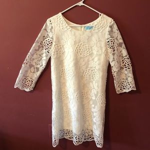 White floral lace bridal dress 🌿🤍